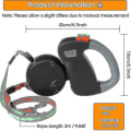 Miniatyrbilde 4 av 4: Dobbel Dobbel Leash for Hunder, Inntrekkbar Hundeleash Dobbel Leash for To Hunder Hundeleash 2 Hunder Dobbel Leash, svart