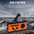 Miniatyrbillede 2 af 5: Håndsvinget nødradio | Bærbar Am/fm/noaa solcelledrevet nødradio - Am/fm/noaa solcelledrevet radioer med LED-lommelygte, Sos-alarm, Usb-oplader, Emergenc