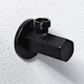 Miniatyrbillede 4 af 5: Sort Aflukningsventil Vinkelhane Messing Aflederventil Toiletventil Bruseshovedforbindelse Massiv Messingbeslag Krantilbehør