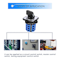 Miniatyrbillede 3 af 5: 3 Positioner On-Off-On Skifteskifte Rotary Cam Switch 20A