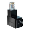 Miniatyrbild 1 av 5: RJ45 Hane till Hona Ethernet Adapter Nätverksförlängare 90 Grader för CAT5E CAT6 CAT8 Ethernet Kabel C