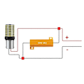 Miniatyrbillede 5 af 5: 4 stk. LED Indikator Ballast Belastningsmodstand Blinkhastighedsrelæ Blinklys Pærer 50W 6 Ohm Belastningsmodstand