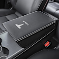 Miniatyrbild 1 av 5: Bil Armstödsöverdrag För Tesla Model 3 Model Y Pu Läder Center Console Protector Pad Bil Vattentät Armstödslåda Matta För Model 3 2017-2022 Mo