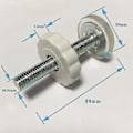 Miniatyrbild 2 av 5: 4 st Tryck Babygrindar Gängade Spindelstänger Walk Thru Grindar Tillbehör Skruvbultar Kit Passar A