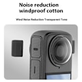 Miniatyrbild 4 av 5: BRDRC 6-pack Vindskyddssvampar för Insta360 X4/X3/ONE X2 Mikrofon Brusreducering Videodämpare