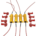 Miniatyrbillede 1 af 5: 4 stk. LED Indikator Ballast Belastningsmodstand Blinkhastighedsrelæ Blinklys Pærer 50W 6 Ohm Belastningsmodstand
