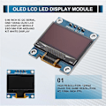 Miniatyrbild 4 av 5: 0,96 tum IIC I2C Seriell GND 128X64 OLED LCD LED Display Modul SSD1306 för Arduino Kit