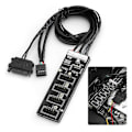 Miniatyrbild 2 av 5: 9-Pin USB Header Splitter, USB 2.0 Header Splitter med SATA-strömkabel, Intern USB-hubb för CPU/R