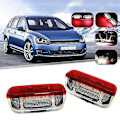 Miniatyrbild 3 av 5: 4 st LED-dörrvarningsljus välkomstprojektor för Golf 6 7 Mk5 Mk6 B6 B7 Cc