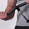 Miniatyrbillede 5 af 5: Rope Maskine Tilbehør Curl Bar Kabel Tilbehør Fitness Pull-Ups Lige Stang Længde 48 cm til H