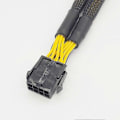 Pikkukuva 5 / 5: CPU 8-nastainen naaras - Dual PCIe 2X 8-nastainen (4&4) uros virtalähdejakokaapeli emolevyn virransyöttöön
