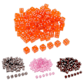 Pikkukuva 4 / 4: 100 kpl 6-sivuista pelinoppaa 15 mm noppaa lautapeleihin ja matematiikan opetukseen, oranssi
