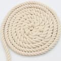 100 % bomullstvinnad snöre för makramé, stickning, väggväxter, hantverk - 10 m x 10 mm