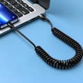 Miniatyrbilde 5 av 5: 1,5M USB Type-C til Type-C Spiralkabel - 5A Hurtiglading, Kompatibel med Huawei, Apple, Android