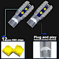 Miniatyrbild 4 av 5: 2 st LED-bakljuslampa W16w T15 921 Canbus för Peugeot 2008 208 3008 308 Sw 4008 5008 508 Rcz 2010-2015