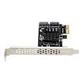 Miniatyrbillede 2 af 5: PCIe SATA 3.0 udvidelseskort til stationær computer - Stabil 6 Gbps transmission, Plug and Play-controller