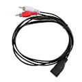 Pikkukuva 1 / 4: 1,5 m USB A -naarasoketti 2 RCA -urosliitäntään ääni- ja videopidennystyökalu
