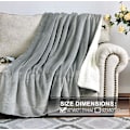 Miniatyrbillede 2 af 4: 2024, Sherpa Tæppe Varme Tæpper Til Vinter Super Blødt Fuzzy Flannel Fleece/uldlignende Vendbar Fløjlsplys Sofa Tæppe Letvægts (Lysegrå Th