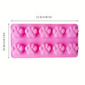 Miniatyrbillede 2 af 4: 1. 3D silikoneform, 10 hulrum katteklo fondantform til DIY budding chokolade krystal slikform rosa