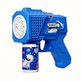 Miniatyrbild 1 av 5: Automatisk bubbelkanon med LED-belysning - Handhållen elektrisk bubbelpistol för utomhusfester, blå A