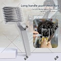 Miniatyrbilde 4 av 5: En profesjonell buet posisjoneringskam for hårklipp, en gradienter-designet hårklippskam med ergonomisk design, en kam for barbering hjemme
