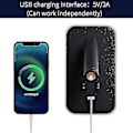 Miniatyrbillede 2 af 5: Led væglampe, sengelampe med afbryder, USB-opladningsport, justerbar spotlight til soveværelsesbelysning (3w 3000k + 9w 6000k) sort C