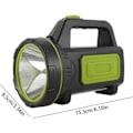 Miniatyrbillede 4 af 4: Ingen sidelys søgelys stærkt lys genopladelig superlys multifunktion xenon lampe vandtæt 5000 langtrækkende 1000w jagt lommelygte