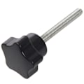 Miniatyrbilde 1 av 5: 6 stk M6 x 50 mm låsende stjerneformet plasthode mannlig gjengeknappgrep