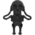 Miniatyrbillede 5 af 5: 32 GB USB-flashdrev Tegneserie Skeletformet Hukommelsespind Nyhed Pen Drive Cool USB-drev Fantastiske Gaver, Sort