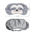 Miniatyrbild 2 av 5: Sovmask, Söt Sengångare Roligt Djur Mjuk Fluffig Plysch Sovmask Ny Blindfold Andningsbar Sidenmask för Kvinnor Män - Sengångare