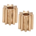 Miniatyrbillede 2 af 5: 2 stk. Motor-tandhjul i messing til udskiftning af Duplo Intelli Lok modul 0,4 9 tænder