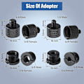 Miniatyrbild 2 av 5: 8st Mikrofonstativ Gängadapter Set, 5/8 Hona till 3/8 Hane och 3/8 Hona till 5/8 Hane Skruvadapter T