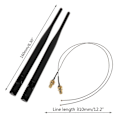 Miniatyrbillede 4 af 5: WiFi Antenne 6dBi RP-SMA 12in U.FL IPEX MHF4 til RP-SMA Pigtail Antennesæt