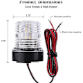 Miniatyrbillede 5 af 5: Bådsnavigation Ankerslys Rundt 360 Grader Hvid 12v Led Daglys Vandafvisende Signal L