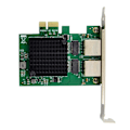 Miniatyrbilde 3 av 5: PCIE X1 82571 Gigabit Server Nettverkskort PCIE Ethernet Nettverkskort Dual Port RJ45 Ethernet Adapter