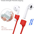 Pikkukuva 2 / 5: AirPods-kadun katoamisenestohihnat, värikkäät pehmeät silikonista valmistetut urheilunauhat, kaulahihna