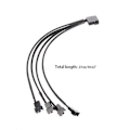Pikkukuva 2 / 5: Y-jakaja 4x 3-Pin/4-Pin PWM-tuulettimen kaapeli 4-Pin Molex -liittimeen CPU 3P 4P -virtakaapeli