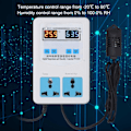 Miniatyrbillede 4 af 5: Temperatur- og Luftfugtighedskontrol -20~60 0~100.0%rh LCD Display Humidistat Termostat AC 110220v EU Stik