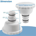 Miniatyrbillede 3 af 5: Vakuum Adapter RP/RX Skimmer Tilbehør til 1,5 Tommer & 1,25 Tommer Slangeforbindelse til Overjordiske Pools