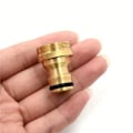 Pikkukuva 4 / 4: 1. Messinghane Snabbkoppling Adapter Trädgårdsvatten Slangrör Krananslutning VVS-fixturer