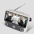Pikkukuva 1 / 5: Tv300 5w Retro TV Mod Bluetooth-kaiutin pidikkeellä