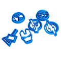 Miniatyrbillede 1 af 5: 6 stk. Superhelte Captain Cookie Cutter Sukker Avengers Fondant Kage Biscuit Form Kaesi