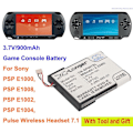 Miniatyrbilde 1 av 5: Cameron Sino 900mAh Spillbatteri for spillkonsoll SP70C for Sony PSP E1000, PSP E1002, PSP E1004, PSP E1008, Pulse Wireless Headset 7.1