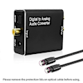 Miniatyrbilde 4 av 5: Digital til Analog Audio Konverter: SPDIF Optisk til L/R RCA & 3.5mm AUX Stereo Audio