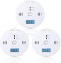 3-pack kolmonoxiddetektor med LCD-display