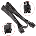 Miniatyrbilde 3 av 5: CPU 8-pin hann til CPU 8-pin (4+4-pin) hann EPS-12V strømforsyningskabel for modulær strømforsyning 60 cm