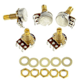Miniatyrbild 4 av 5: Gitarr Potentiometer Ljudvolym & Ton Potentiometrar Switch Kontroll A500k Delad Axel Taper Potentiometrar Guld Paket Med