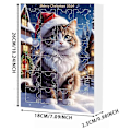 Miniatyrbillede 5 af 5: Julekalender 2024 Jul 24 Dage Nedtælling 2D Akryl Vedhæng Søde Kat Ornamenter Blind Box Overraskelsesgave