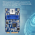 Miniatyrbillede 2 af 5: MINI PCI-e til USB3.0 Front 19-Pin Udvidelseskort 2 Port Desktop Computer Overførsel Udvidelseskort Lille 4Pin Strøm