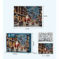 Miniatyrbilde 4 av 5: Julekalender Hvit Kort Puslespill 52*38cm 1000 Brikker Puslespill Papirleke-A C